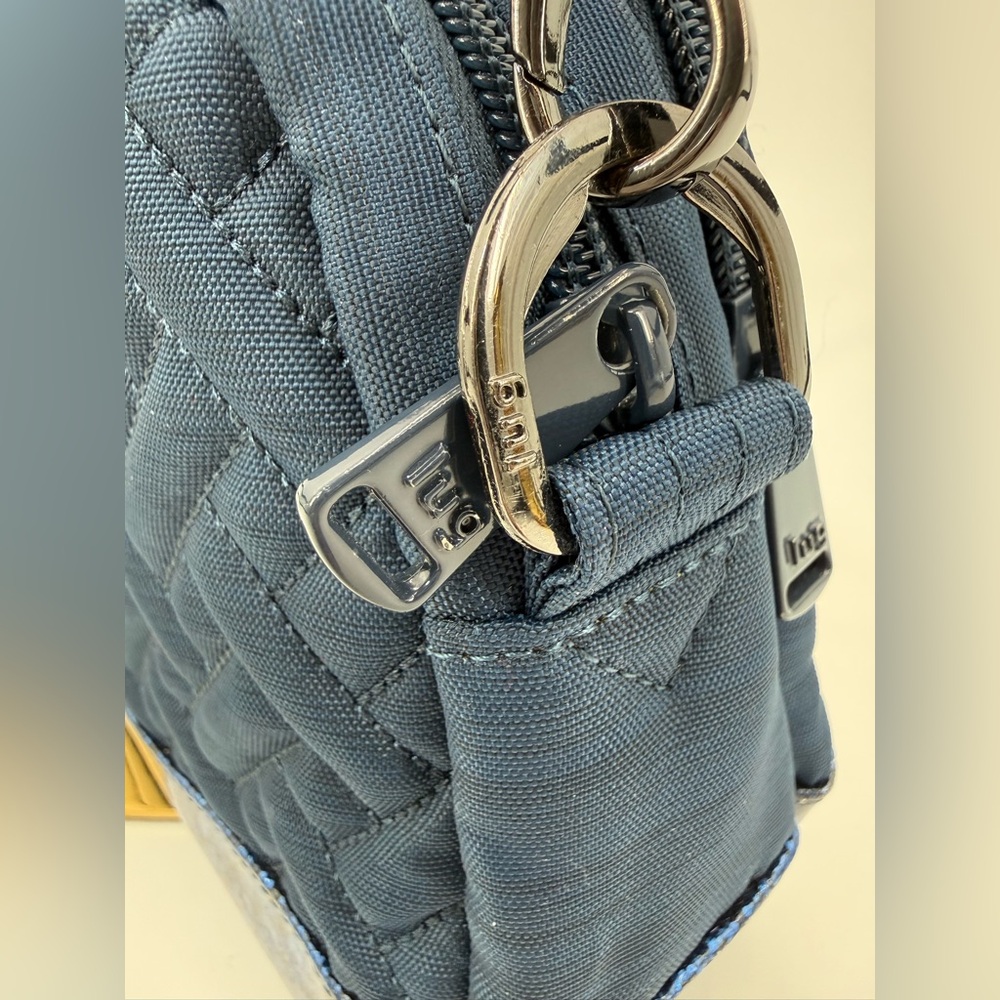 LUG RFID Punter  Quilted Navy Blue & Glitter Crossbody Bag Adjustable Strap - Picture 13 of 15